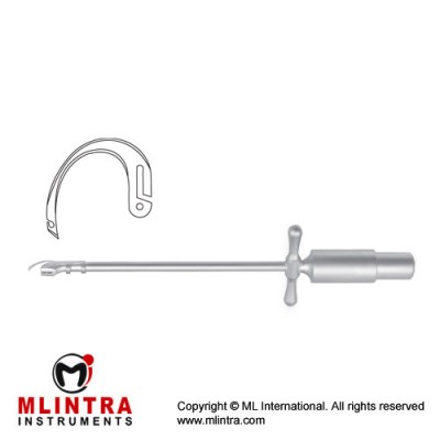 Young Ligature Needle Holder Complete With Needle Ref:- SU-831-01 Stainless Steel, 24.5 cm - 9 3/4"